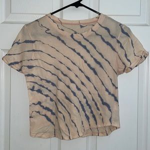 Tie dye tee crop top